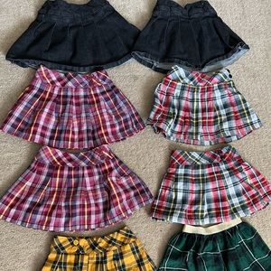 Lot of 8 Plaid School Girl Skirts Garanimals